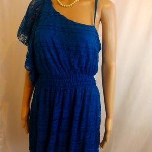 My Michele Teal Lace Short Jumpsuit